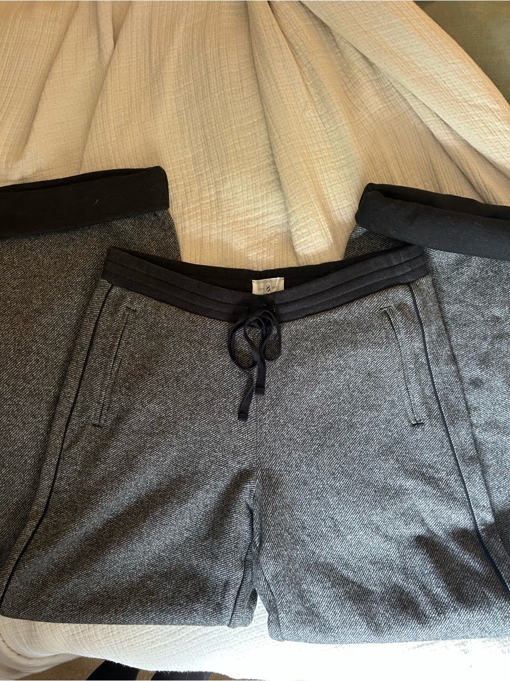 Lou & Grey Gray wide leg sweatpants